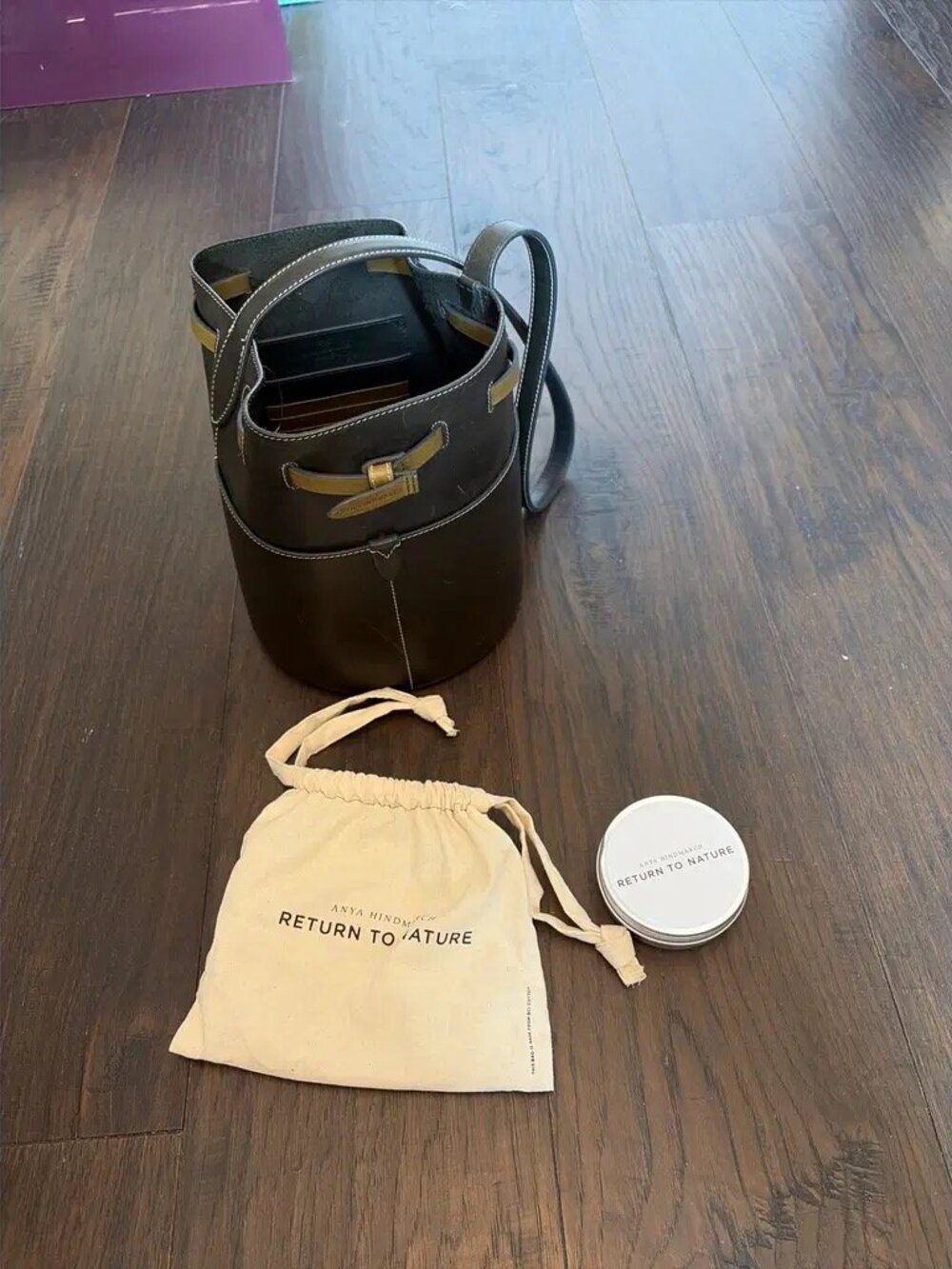 Anya Hindmarch's 'Return to Nature' mini nature Bucket Bag